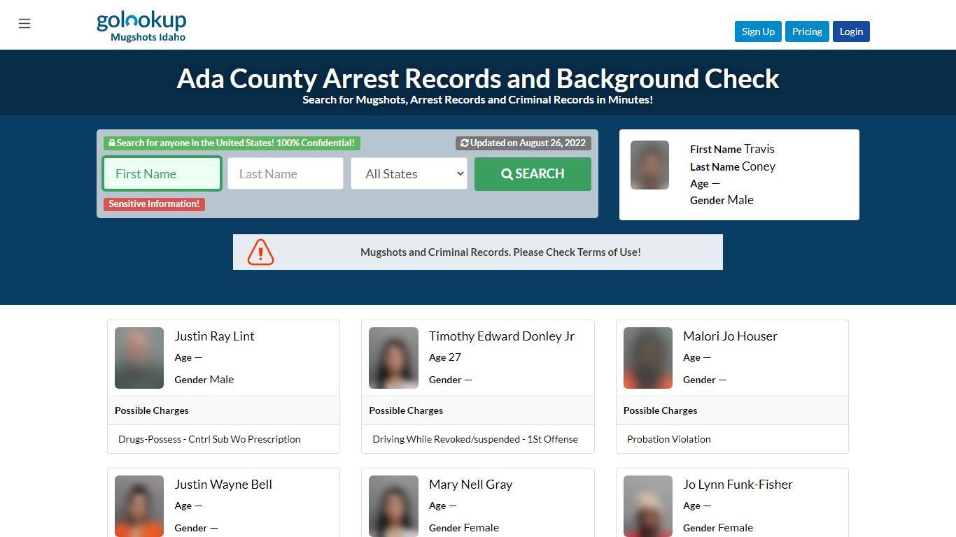 Ada County Mugshots, Ada County Arrest Records - golookup.com